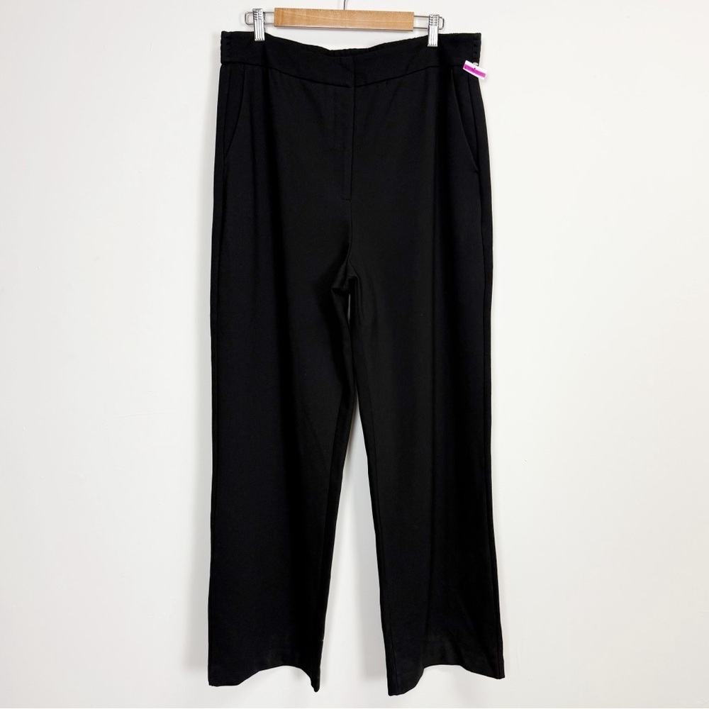 NEW RDI Pants Womens XL Black High Rise Wide Leg Pull On Office Career Workwear